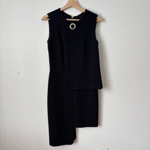 Gloria Coelho Grommet Top Asymmetrical Knee Length Dress